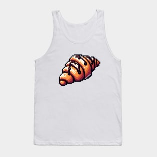 Croissant French Art Coffee Pixel Choco Tank Top